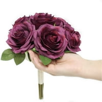 Klasični buket ruže sa umjetnim rukom sa zelenilom-pick ruža Boja
