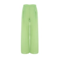 Caicj teretne hlače Žene Žene Ležerne prilike uz sunčane hlače izrezale su ravne pantalone za noge Green, XL