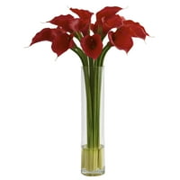 Crvena Calla Lily W Velika vaza cilindra