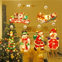 Prozor silueta Light LED božićni uzorci Integrirani osvijetljeni božićni prozor Santa Claus Dekoracija