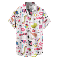 Muška majica Vintage Retro 80-ih 90-ih Geometrijska novost Smiješni vivi dizajn Aloha majica za prijatelje za sport i putovanja