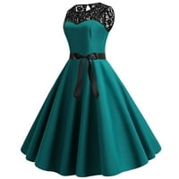 Ljetne haljine za žene bez rukava bez rukava 1950-ih Splice matural Party čipka vintage retro haljina