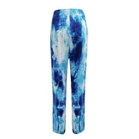 Žene Tie-Dye Yoga Sport pantalone Pocket Casual Laose Hlače Odjeća Napomena Kupite jednu ili dvije veličine