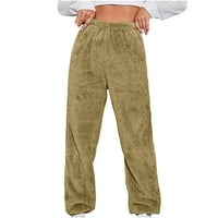 CacommArk PI Ženske hlače Dukseri za čišćenje tople gamaše hlače zimske pantalone za zgusnute runo