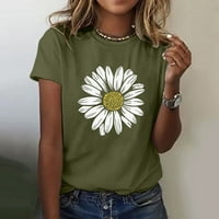 Žene Suncokret Ljeto Majica Plus size Labavi bluza vrhovi Girl kratkih rukava Grafikon casual tees suve