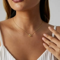 Dainty Početne ogrlice za žene 14K pozlaćeno srce ogrlica personalizirano početno privjesak za privjesak