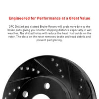 Dinamična trenje Kompanija Prednji kočnici Rotors-izbušeni i prorezni-crni sa serijskim keramičkim kočnicama