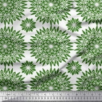 Soimoi Green Silk tkanina umjetnička cvjetna tiskana tkanina od dvorišta široko
