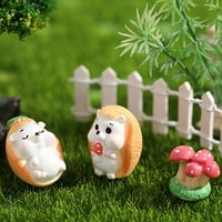 Yebay Ježa Ligana Slika za obrt Ministarstva za lutku Solid Model Micro Landscape Ručno rađene ježeve figurice Minijaturni bajki Ornament Domaći dekor