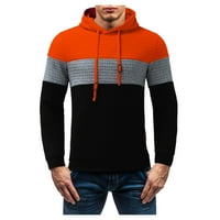 Leey-World odijela za muškarce duge sportske odjeće za zimsku jesen 2-komadno blokiranje boje tanka