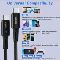 Urban USB C do USB C kabel 3,3ft 100W, USB 2. TIP CUPLING Kabel Brzi naboj za Motorola Edge S30, iPad