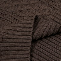 Ženski džemper V-izrez Top dugih rukava pletiva od pulover, elegantna meka modna odjeća