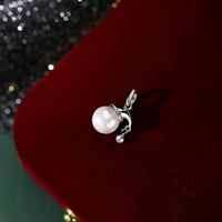 S sterling srebrni biser Božićni šešir ogrlicu Slatki mali svježi dizajnerske temperament Clavicle lanac