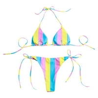 Ženski kupaći kostimi lišće Ispis zavoja za zavoj bikini set push-up brazilski kupaći kostim kupaći