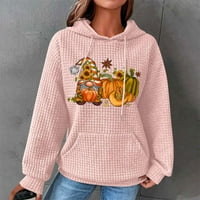 Duks stalna odjeća Ženska modna povremena pulover s kapuljačom dugih rukava s dugim rukavima TOP PINK