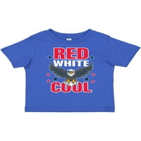 Inktastično crveno bijelo i hladno sa orao u sunčanim naočalama poklon dječaka malih majica ili majica mališana