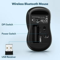 2.4G + Dvostruki Bluetooth bežični miš ergonomski mac miš sa tipkom 3Mode za laptop računar