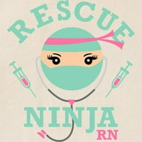 Cafepress - Rescue Ninja RN Tote - prirodna platna torba, Torba za platno
