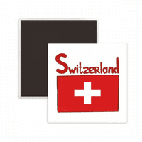 Švicarska Nacionalna zastava Crveni uzorak Cracs Frižider Magnet održava memento