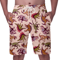 Dječačke i muške kratke hlače Dinosaurske kratke hlače za muškarce Plaže kratke hlače za muškarce Ljetne točke kratke hlače Havaji 3D kupaći trupci, brze suhog kupanja za muškarce za muškarce tinejdžerske kratke hlače Muške kupaće kostime-XS