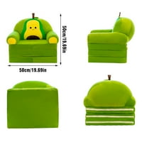 Naioewe Comfy Flip-out Couch Sleeper, Dječji kauč kauč, dječake Dječji dječaci 2-inča sa sofe u ležaljke, zelena