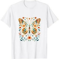 Cvijeće i leptiri Ženska majica Halloween Print T-majice Kratki rukav Harajuku Graphic Top Majice Bijela