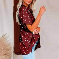 Kiplyki Clearence ženska jesenski vrhovi ispisani dugih rukava za okrišne bluze