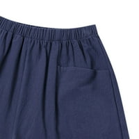 Labavi fit kratke hlače za ženske kratke hlače i posteljine kratke hlače Ženske ležerne velike veličine