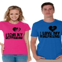 Awkward Styles Par majice Volim svog dečka Volim moju djevojku koja odgovara par košulja dečko i devojka