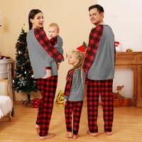 Porodica Podudaranje božićne pidžame setovi Božićni Buffalo Plaid Striped Striped baby-djeci-odrasli-kućni