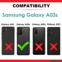 Capsule Case kompatibilan sa Galaxy A03-ima [premium udarni muškarci Žene Girly Cute Dizajn Teška robusni telefon crni poklopac] za Samsung Galaxy A03S SM-A037U