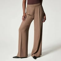 Koaiezne ženske pune boje casual pantalone pune boje pantalone za punjenje krila hlače za hlače široke