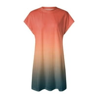 Žene Ležerne haljine s kratkim rukavima Ljeto Udobne odmora Colour Boho Style O-izrez Labavi jednostavan