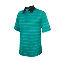 Monterey Club Muški Evans Stripe tekstura Golf polo majica # 3623