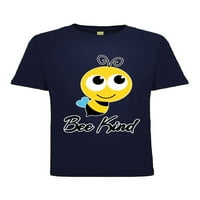 Bee Ljubazni slatki smiješni pčeli šala Humor Toddler Grafička majica, mornarica, 2t