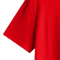 Ženski vrhovi Žene Ljeto Ležerne prilike Modni ispisani kratkim rukavima Bluze T-majice Red XXL