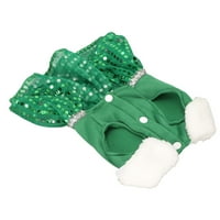 Odjeća za štenad stranke, prozračna božićna haljina za kućne ljubimce meka zelena za mala pse za dnevne