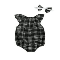 Mialeoley Baby Girls Outfit, kreativni geometrijski ispis s ramena rupne rupne rupe