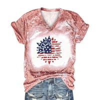 Ženska američka košulja za zastave USA 4. srpnja Dan nezavisnosti Majica Patriots Stars Stripes kratki