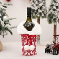 Poklopac boce, obloge za ovratnike i gumb Dizajn džemper za boce vina, pletena vunena boca vina pokriva