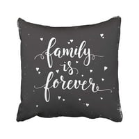 Porodica citat je zauvijek kaligrafski dizajn na inspirativnoj blog četkica za nacrtaju jastučnicu