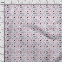 Onuone pamučno poplin svijetlo ružičasta tkanina dječja životinjska tkanina za šivanje tiskane zanata