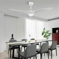 FAN PLAFONI FAN sa LED lampicom, moderna minimalistička stilska plafonska svetlost sa daljinskim upravljačem, brzine boja, bijela