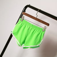 WEFUESD Hlače za ženske hlače za žene Ležerne prilike, pune ljetne sportske kratke hlače Joga kratke hlače Aktivne kratke hlače Žene zelene l