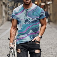 Ljetni vrhovi za muškarce Casual Slim Fit Sports Print kratkih rukava s kratkim rukavima Dizajne majice