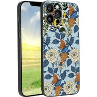 Plavo-cvjetni-william-morris-stil-leptiri-botanički-modeli-i-telefonski futrola, deginirani za iPhone