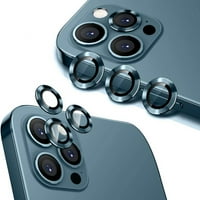 Zaštitnik objektiva fotoaparata za iPhone Pro pro max, kaljeno staklo aluminijumski aluminijski aluminijski aluminijumski zaslonski prsten za prsten za pokrov
