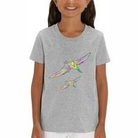 Dinosaurus Popularne pamučne majice za djevojke božićni poklon majice za djevojku kratki rukav