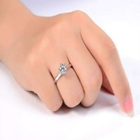 18K pozlaćeno prekrivanje sterling genevieve 3CT okrugli rez IoBi simulirani dijamantski zaručnički prsten za žene
