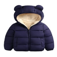 Brilliantme Toddler Baby Girl Winter Snaws 3D uši kaputa za kapute Toplo Zip Gornja odjeća